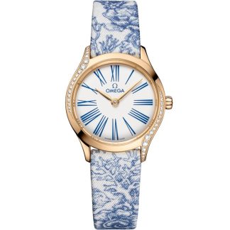 Omega De Ville Mini Trésor 26 mm, Moonshine™ złoty na toile de jouy 428.57.26.60.04.001