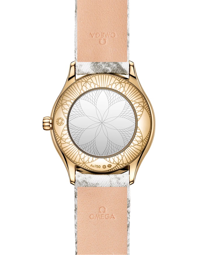 Omega De Ville Mini Trésor 26 mm, Moonshine™ złoty na toile de jouy 428.57.26.60.04.002 - obrazek 2