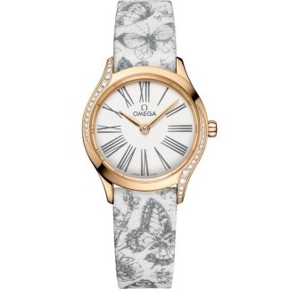 Omega De Ville Mini Trésor 26 mm, Moonshine™ złoty na toile de jouy 428.57.26.60.04.002