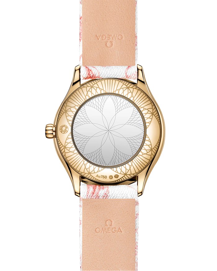 Omega De Ville Mini Trésor 26 mm, Moonshine™ złoty na toile de jouy 428.57.26.60.04.003 - obrazek 2