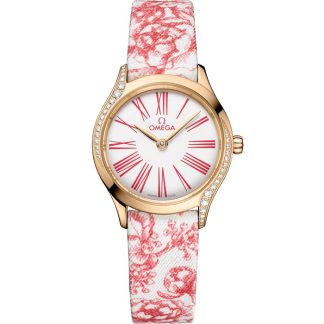 Omega De Ville Mini Trésor 26 mm, Moonshine™ złoty na toile de jouy 428.57.26.60.04.003