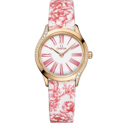 Omega De Ville Mini Trésor 26 mm, Moonshine™ złoty na toile de jouy 428.57.26.60.04.003