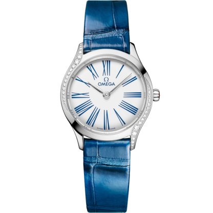 Omega De Ville Mini Trésor 26 mm, stal na aligatorze 428.18.26.60.04.002