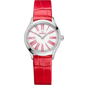 Omega De Ville Mini Trésor 26 mm, stal na aligatorze 428.18.26.60.04.003