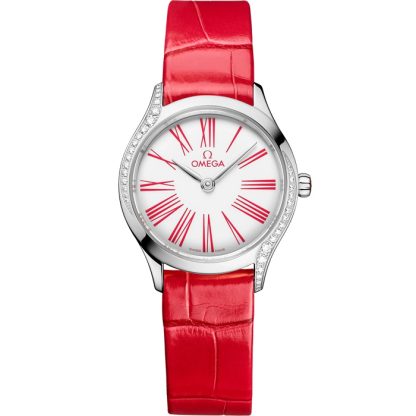 Omega De Ville Mini Trésor 26 mm, stal na aligatorze 428.18.26.60.04.003