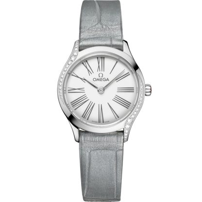 Omega De Ville Mini Trésor 26 mm, stalowy na pasku ze skóry aligatora 428.18.26.60.04.001
