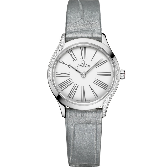 Omega De Ville Mini Trésor 26 mm, stalowy na pasku ze skóry aligatora 428.18.26.60.04.001
