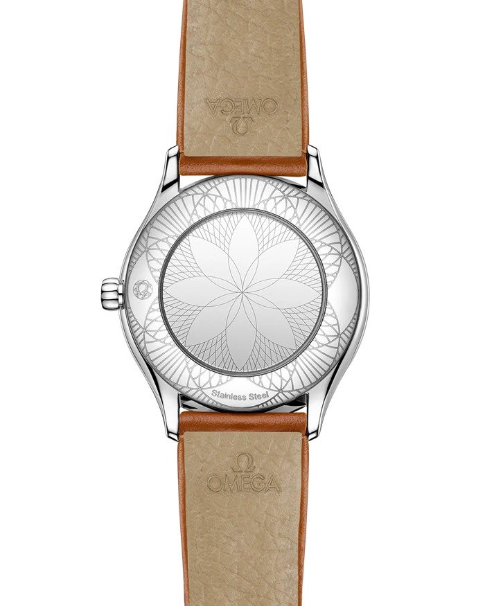 Omega De Ville Mini Trésor 26 mm, stalowy na skórzanym pasku 428.17.26.60.04.004 - obrazek 2