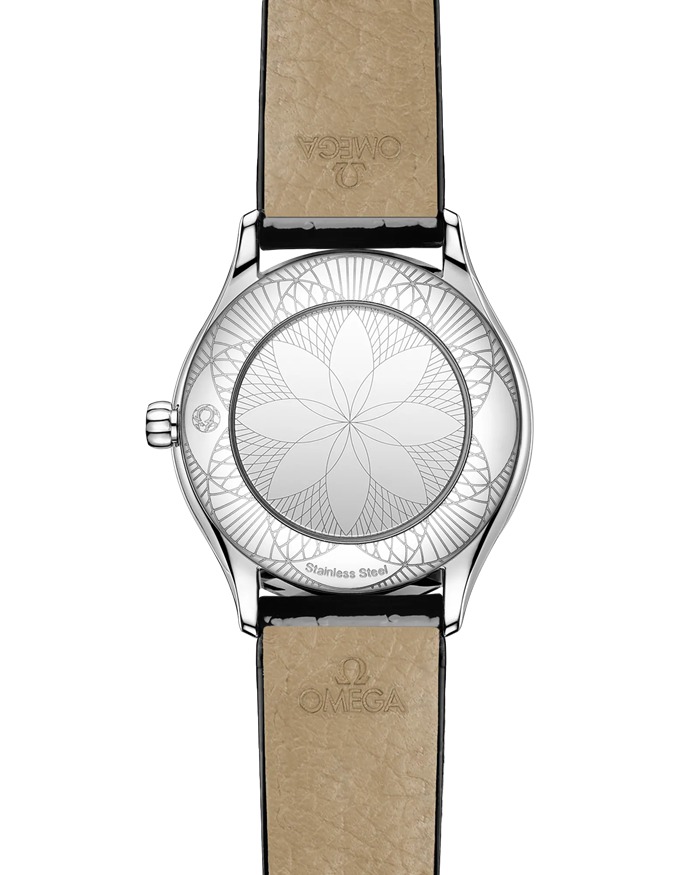 Omega De Ville Mini Trésor 26 mm, stalowy na skórzanym pasku 428.17.26.60.04.007 - obrazek 2