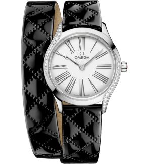 Omega De Ville Mini Trésor 26 mm, stalowy na skórzanym pasku 428.17.26.60.04.007