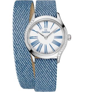 Omega De Ville Mini Trésor 26 mm, stalowy na skórzanym pasku 428.17.26.60.04.009
