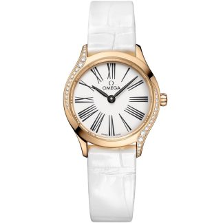 Omega De Ville Mini Trésor 26 mm, złoto Moonshine™ na aligatorze 428.58.26.60.04.001
