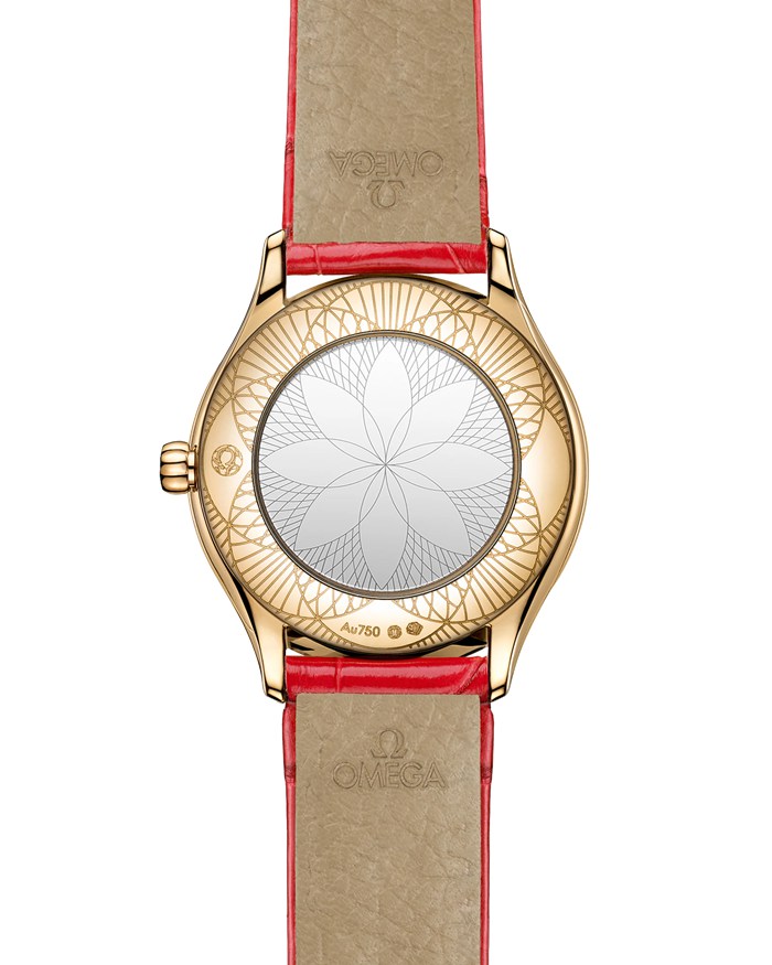 Omega De Ville Mini Trésor 26 mm, złoto Moonshine™ na aligatorze 428.58.26.60.04.003 - obrazek 2