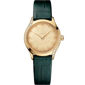 Omega De Ville Mini Trésor 26 mm, złoto Moonshine™ na aligatorze 428.58.26.60.99.001