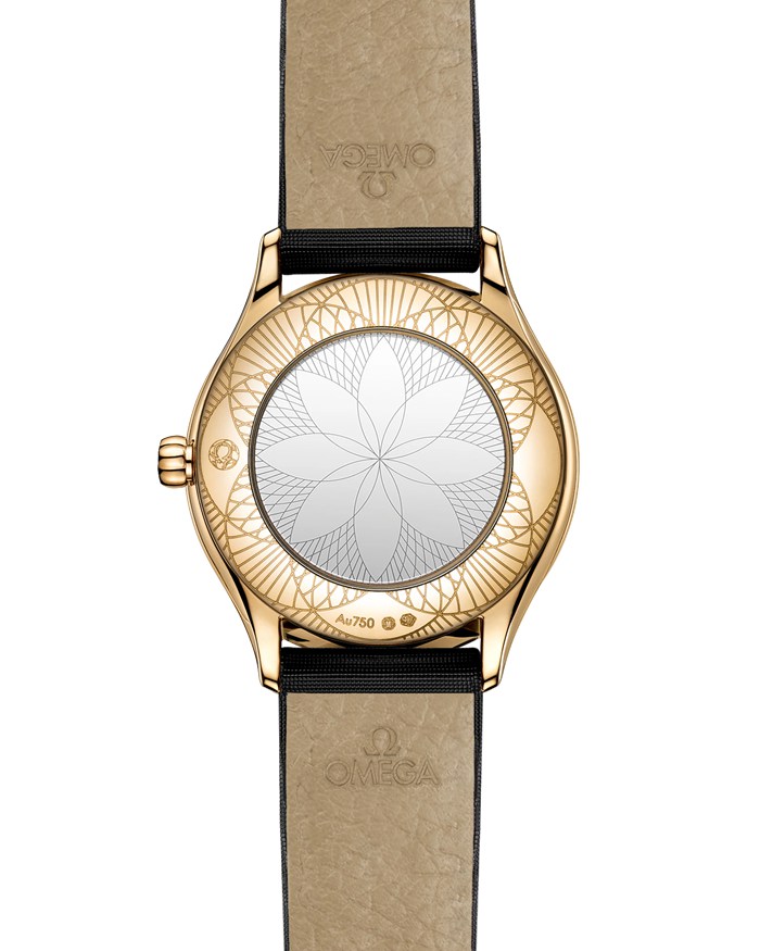 Omega De Ville Mini Trésor 26 mm, złoto Moonshine™ na pasku z tkaniny 428.57.26.60.99.001 - obrazek 2