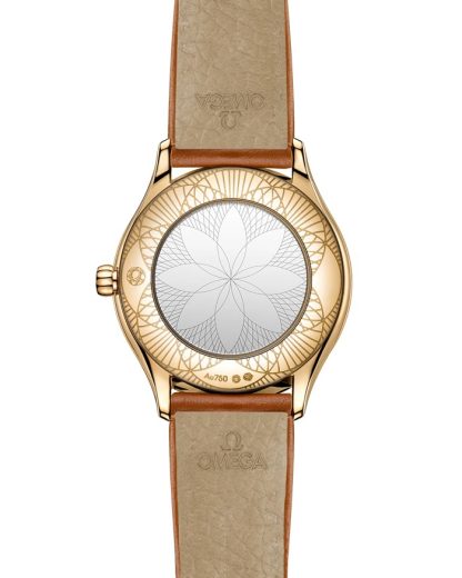 Omega De Ville Mini Trésor 26 mm, złoto Moonshine™ na skórzanym pasku 428.57.26.60.04.004 - obrazek 2