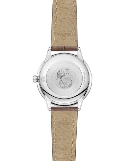 Omega De Ville Prestige 27,5 mm, stalowy na skórzanym pasku 434.13.28.60.55.001 - obrazek 2