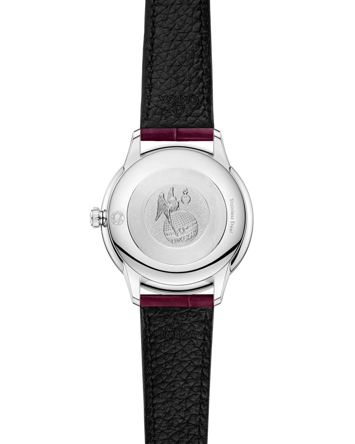Omega De Ville Prestige 27,5 mm, stalowy na skórzanym pasku 434.13.28.60.61.001 - obrazek 2