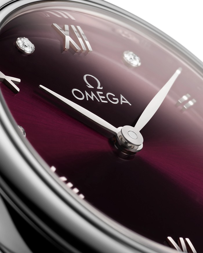 Omega De Ville Prestige 27,5 mm, stalowy na skórzanym pasku 434.13.28.60.61.001 - obrazek 4
