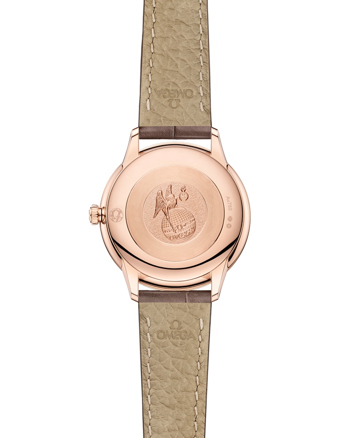 Omega De Ville Prestige 27,5 mm, złoto Sedna™ na skórzanym pasku 434.53.28.60.55.001 - obrazek 2