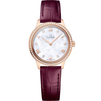 Omega De Ville Prestige 27,5 mm, złoto Sedna™ na skórzanym pasku 434.58.28.60.55.001