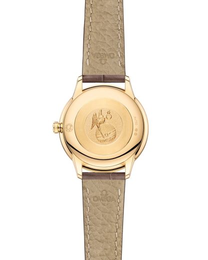 Omega De Ville Prestige 27,5 mm, żółte złoto na skórzanym pasku 434.53.28.60.55.002 - obrazek 2