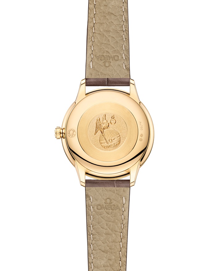 Omega De Ville Prestige 27,5 mm, żółte złoto na skórzanym pasku 434.53.28.60.55.002 - obrazek 2