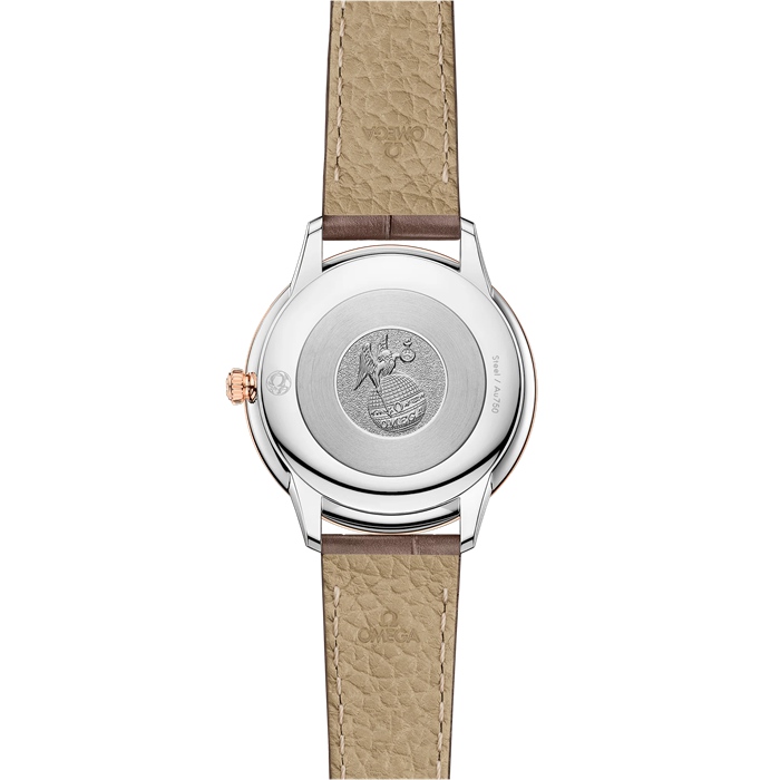 Omega De Ville Prestige 30 mm, stal - złoto Sedna™ na skórzanym pasku 434.23.30.60.52.001 - obrazek 2