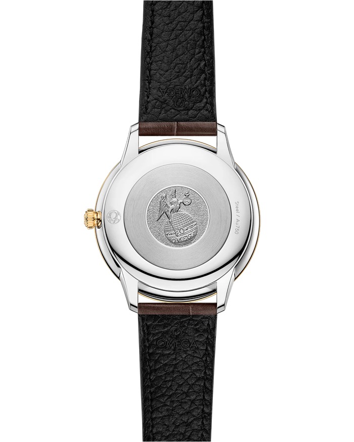 Omega De Ville Prestige 30 mm, stal - żółte złoto na skórzanym pasku 434.23.30.60.58.001 - obrazek 2