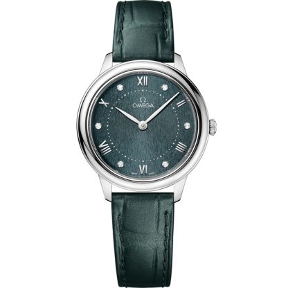 Omega De Ville Prestige 30 mm, stalowy na skórzanym pasku 434.13.30.60.001