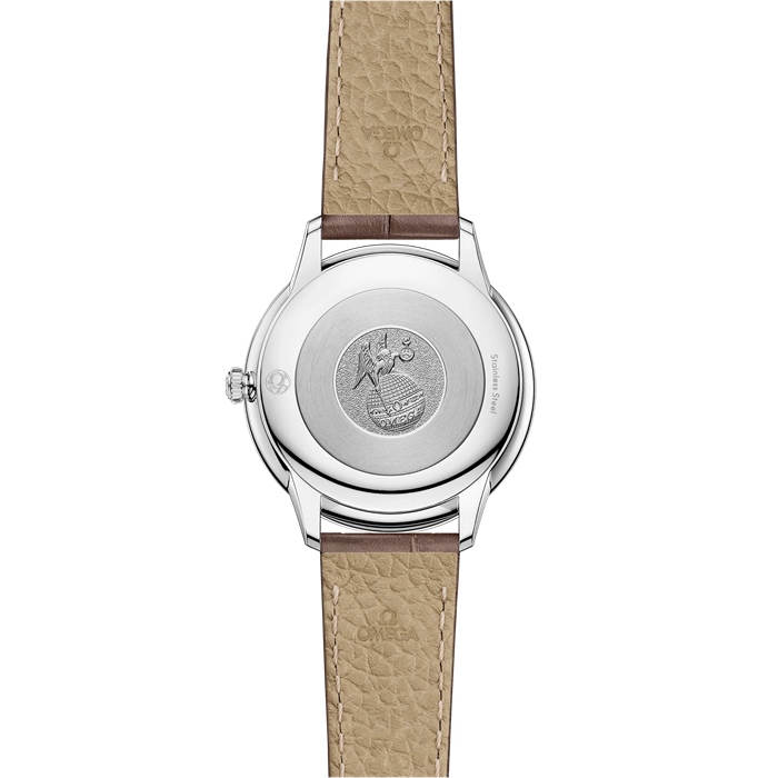 Omega De Ville Prestige 30 mm, stalowy na skórzanym pasku 434.13.30.60.52.001 - obrazek 2