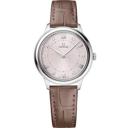 Omega De Ville Prestige 30 mm, stalowy na skórzanym pasku 434.13.30.60.52.001