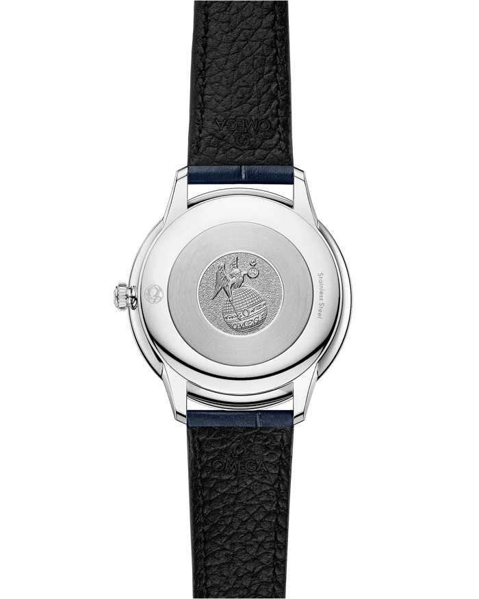 Omega De Ville Prestige 30 mm, stalowy na skórzanym pasku 434.13.30.60.53.001 - obrazek 2
