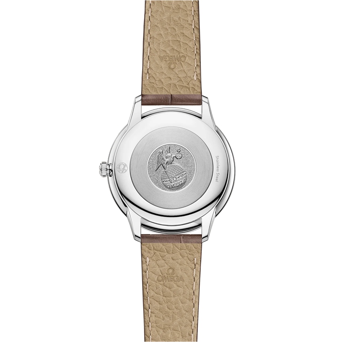 Omega De Ville Prestige 30 mm, stalowy na skórzanym pasku 434.13.30.60.55.001 - obrazek 2