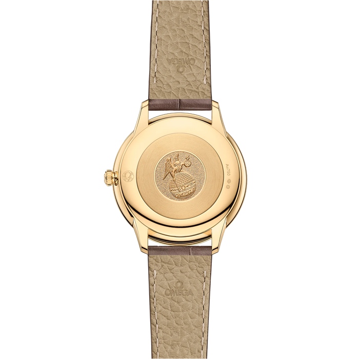 Omega De Ville Prestige 30 mm, żółte złoto na skórzanym pasku 434.53.30.60.55.002 - obrazek 2