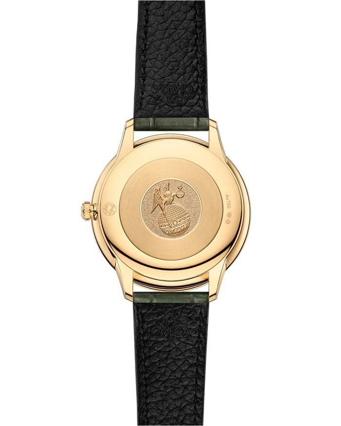 Omega De Ville Prestige 30 mm, żółte złoto na skórzanym pasku 434.58.30.60.55.002 - obrazek 2