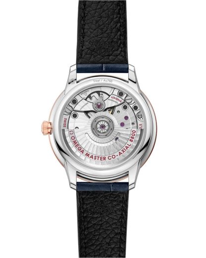 Omega De Ville Prestige 34 mm, stal - złoto Sedna™ na skórzanym pasku 434.23.34.20.53.001 - obrazek 2