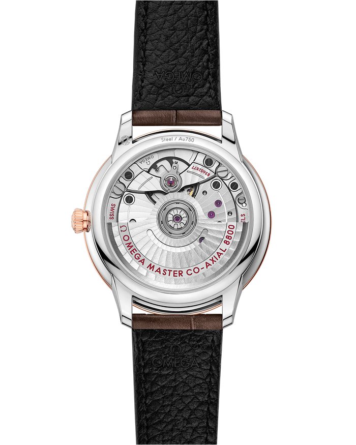 Omega De Ville Prestige 34 mm, stal - żółte złoto na skórzanym pasku 434.23.34.20.58.001 - obrazek 2