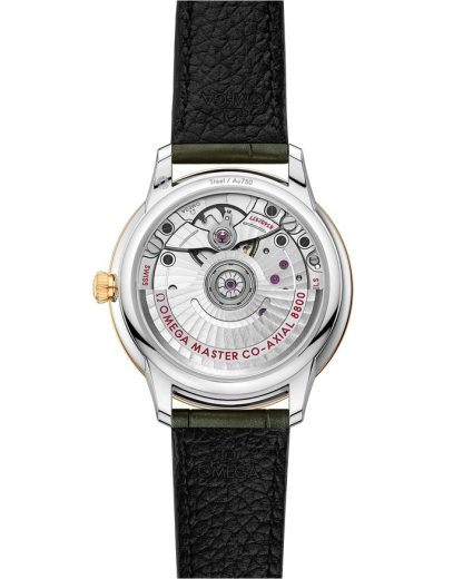Omega De Ville Prestige 34 mm, stal - żółte złoto na skórzanym pasku 434.23.34.20.60.001 - obrazek 2