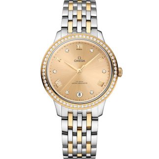 Omega De Ville Prestige 34 mm, stal - żółte złoto na stali - żółte złoto 434.25.34.20.58.001