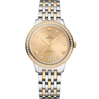Omega De Ville Prestige 34 mm, stal - żółte złoto na stali - żółte złoto 434.25.34.20.58.001