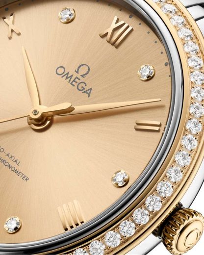 Omega De Ville Prestige 34 mm, stal - żółte złoto na stali - żółte złoto 434.25.34.20.58.001 - obrazek 3