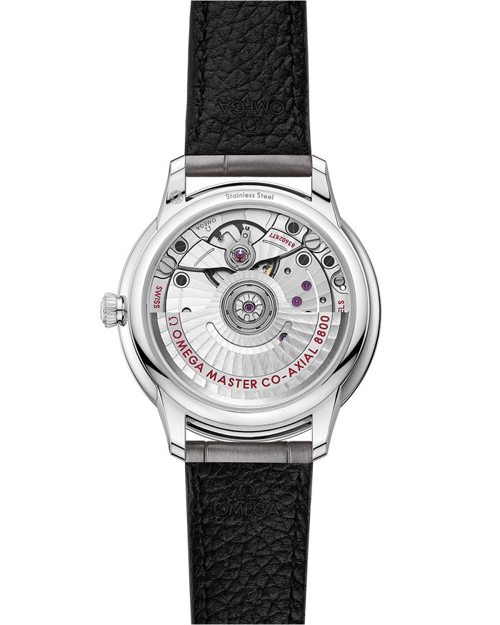Omega De Ville Prestige 34 mm, stalowy na skórzanym pasku 434.13.34.20.52.001 - obrazek 2
