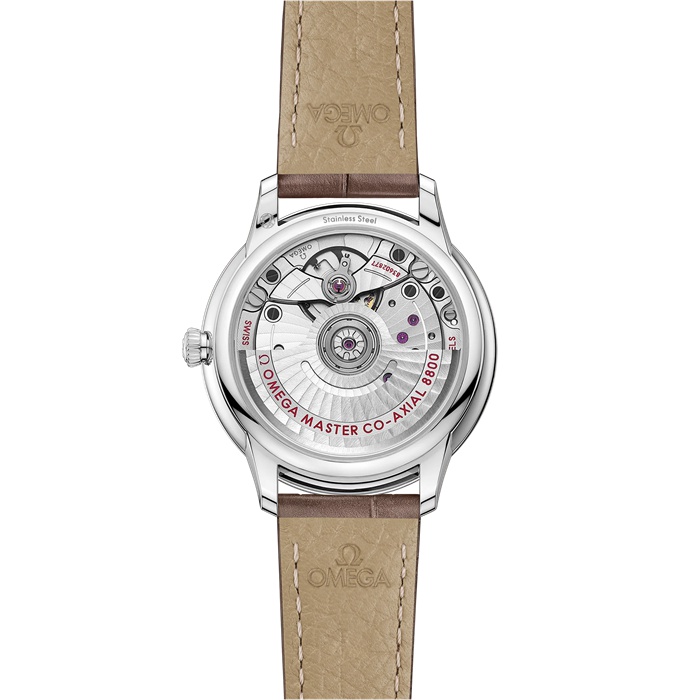 Omega De Ville Prestige 34 mm, stalowy na skórzanym pasku 434.13.34.20.52.002 - obrazek 2