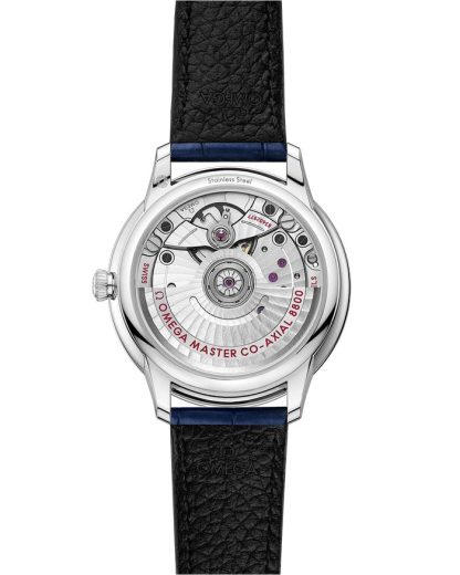 Omega De Ville Prestige 34 mm, stalowy na skórzanym pasku 434.13.34.20.53.001 - obrazek 2