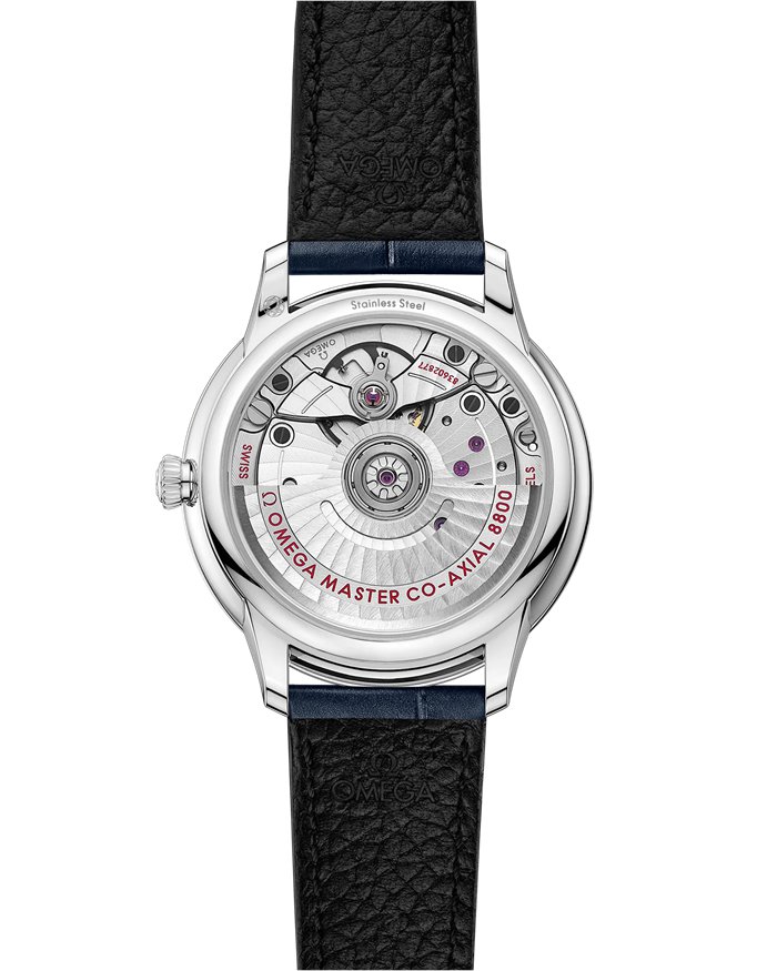Omega De Ville Prestige 34 mm, stalowy na skórzanym pasku 434.13.34.20.53.002 - obrazek 2