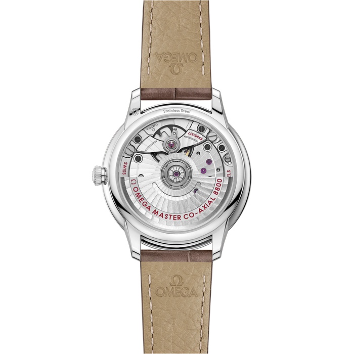 Omega De Ville Prestige 34 mm, stalowy na skórzanym pasku 434.13.34.20.55.001 - obrazek 2