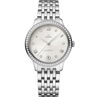 Omega De Ville Prestige 34 mm, stalowy na stalowym pasku 434.15.34.20.52.001