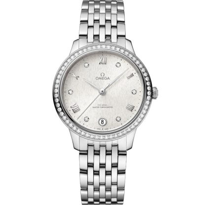 Omega De Ville Prestige 34 mm, stalowy na stalowym pasku 434.15.34.20.52.001
