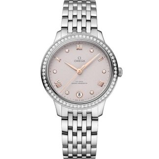 Omega De Ville Prestige 34 mm, stalowy na stalowym pasku 434.15.34.20.52.002